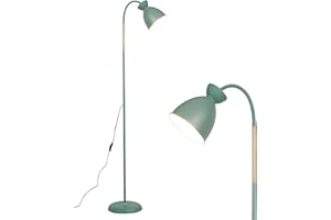 Amdelne Lampadaire sur Pied Salon 159cm, Lampe sur Pied en Métal E27 Max. 60W, Lampadaire Liseuse Industriel Rétro, orientable Lampe de Lecture pour Salon, Chambre, Bureau (Sans Ampoules)
