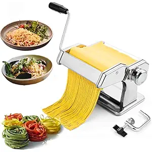 Manual Pasta Makers Home Kitchen Split Noodle Making Machine Adjustable Thickness Stainless Steel Rolling Machine