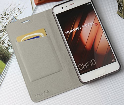 Lively Life Huawei P10 Plus h  lle     Premium Luxuri  s PU lederh  lle Vollst  ndigen Schutz   Kreditkartenfach  Folio Flip Brieftasche Schutzh  lle 