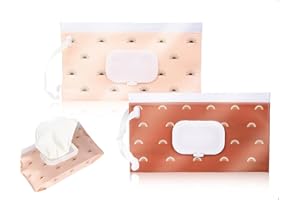 AOYEGIC Lot de 2 sacs à lingettes humides pour les déplacements, boîte à lingettes humides à fermeture à clic pour lingettes humides réutilisables, sac à lingettes humides pour bébé