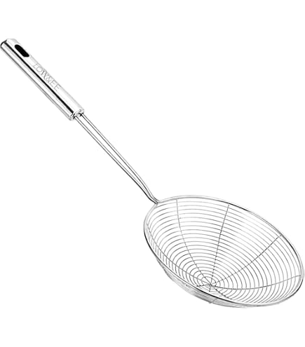 Cucchiaio a fessura in silicone, 2 pezzi Cucchiaio a fessura con filtro per skimmer, Mestolo in silicone da cucina antiaderente con manico ergonomico Colino per mestolo da cucina