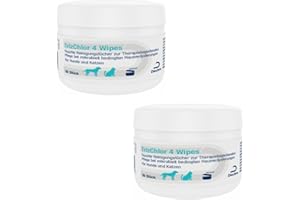 Dechra TrizChlor 4 Wipes | Doppelpack | 2 x 50 Pads | Feuchttücher für Hunde und Katzen zur täglichen Hautpflege | Zur Unterstützung bei mikrobiell bedingten Hautveränderungen
