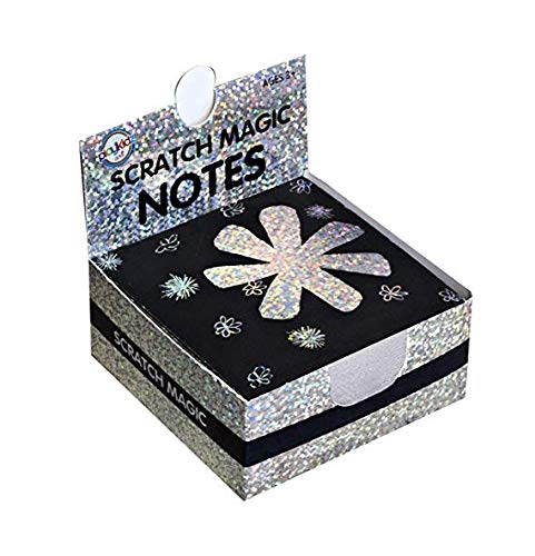 Playkidz Art 3102 Kit Magic Scratch [2] Herramientas para niños y Adultos, 100 Hojas de Papel Negro para Crear Coloridas Tarjetas holográficas, marcadores, Notas, imágenes y Otros Arte sin Tinta