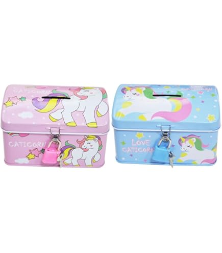 Salvadanaio A Forma Di Gatto Con Lucchetto - Cassaforte Metallica Per Bambini, Grande, Viola - Foto 12