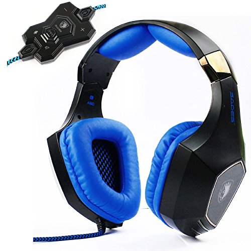 Auriculares Gaming de diadema   SADES A60 7 1 Sonido envolvente est  reo Cascos gaming USB con micr  fono para PC Luz LED