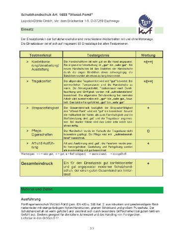 Worky 1603 Wiesel – FORST Forstschutzhandschuh Gr.10 Obermaterial: Rindnarbenleder und Polyamidgewe - 3