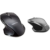 Amazon Basics - Ergonomische kabellose Maus mit Schnell-Scrolling, Normale Größe & Verbatim kabellose Maus - Optische Funkmau