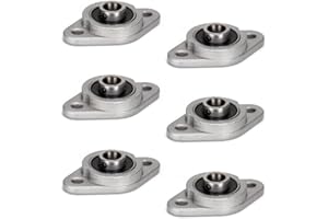 KOMUNJ 6 Stücke KFL08 Stehlager 8mm Flanschlager Selbstausrichtend Stehlager Rhombische Flanschlager, für Filmverarbeitern, Rotierenden Maschinen, Druckmaschinen usw