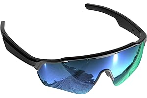Feoffey Cycling/Biking Smart Sunglasses: Polarized, Bluetooth Audio, Built-in Speakers & AI-Translate for Outdoor Sports