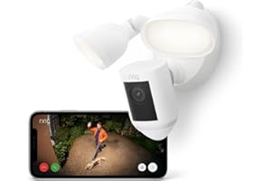 Certified Refurbished Ring Floodlight Cam Wired Pro | Outdoor Security Camera with 2K Video, 3D Motion Detection, Bird's Eye View, Siren, alternative to CCTV system | 30-day free trial of Ring Home