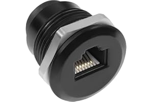 QIANRENON Adaptateur de prise téléphonique RJ12 filetée CAT3 RJ12 6P6C femelle vers femelle pour modem téléphonique de communication vocale