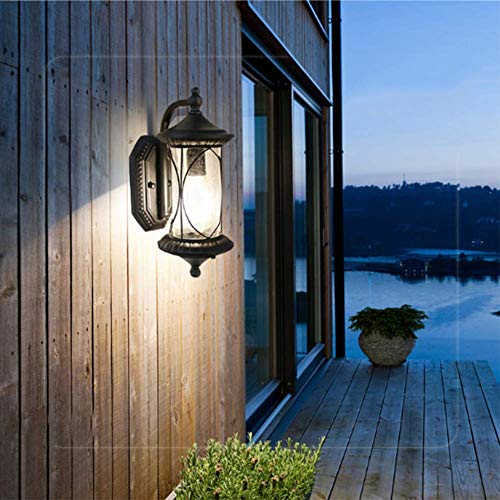 Preisvergleich Produktbild Verbesserte Hofgarten-Wandleuchte, wasserdichte Induktions-Wandleuchte für den Außenbereich, für die Wand-, Hof-, Garten- und Auffahrtbeleuchtung (Schwarz)