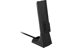 MSI BE6500 Adaptateur USB WiFi 7 tri-Bande - WLAN jusqu'à 6,5 GB/SS (6 GHz, 5 GHz, 2.4 GHz), USB Type-A 3.2 Gen 1, MLO, 4K-QAM Puncturing, Beamforming, WPA3, antenne réglable - Support Filaire Inclus