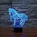 Produktbild KEEDA 3D Optische Illusions Lampen, LED Touch Schreibtisch Lampe, 7 Farbwechsel Tischlampe Licht, LED Nachtlicht Kinder Dimmbar, 7 Color Changing Table Light Lamp, mit USB Kabel (Pferd-3)