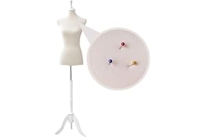 Loywe Schneiderpuppe Schaum Weiblich Schaufensterpuppe Damenbüste Schneiderbüste kleiderpuppe Nähen mit Verstellbarer Höhe - Büste Torso Gr.36/38| 1018W