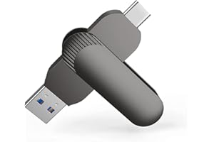 Vansuny 128GB USB C Flash Drive Dual USB 3.0 Stick USB Type-C Memory Stick USB C and A Thumb Drive for Android Smartphone, PC, Tablet, Mac, MacBook (Black)