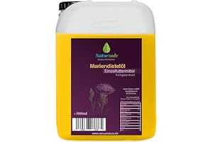 Naturzade Mariendistelöl Einzelfuttermittel Pferde (kaltgepresst) 3 Liter Kanister