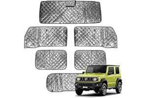 WFFUSHOU Auto Front- Und Heckscheibe Und Fenster Sonnenschutz FüR Suzuki Jimny Jb64 Jb74 2019 2020 2021, Alle Fenster Faltbare Sonnenblende Mit Reflektierender Abdeckung Uv-Schutz
