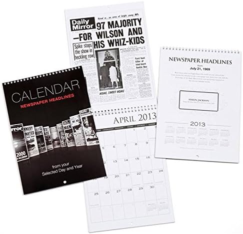 Gift Wrapp Newspaper Year Personalised Calendar