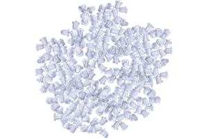 DAQIEPIN 500PCS Universal Tapones de Pendiente de Goma Topes de Espalda de Seguridad de Pendiente Tapones Transparente de Goma de Seguridad de Pendiente para Pendientes de Gancho Anzuelo