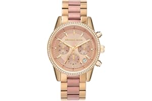 Michael Kors Orologio Bryant da donna, movimento cronografo al quarzo 37 mm con cinturino in acciaio inossidabile
