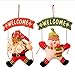 Produktbild UChic 2 Stücke Weihnachtsmann Schneemann Willkommensschild Weihnachtsbaum Tür Dekoration Für Zuhause Ornament Dekor Hängen Anhänger Weihnachtsgeschenk
