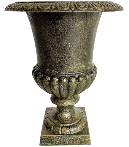 Antikas | Pot De Fleurs En Fonte | 24 Cm X 33 Cm X 31 Cm | Pot De Fleurs En Forme D'amphore Français Pour Le Jardin