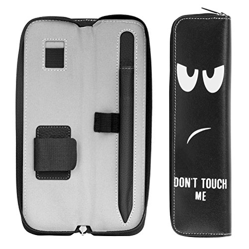 MoKo Hülle für Apple Pencil - Premium PU Leder Tasche Stiftschlaufe Stift Schleife Sleeve Cover Schreibzeug Schreibgerät Beutel mit eingabauter Tasche und Halter für Apple iPad Pro Pencil / Pen, Dont Touch