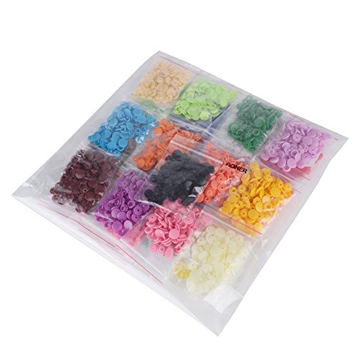 500 Set T5 Druckknöpfe (25 Farben) Nähfrei Druckknopf Buttons Snaps für kleine Täschchen, Kissenbezüge, Kleidung, Regenschirm, Mantel usw. (ohne Snapzange) - 6