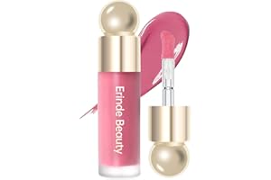 Erinde Soft Pinch Dewy Liquid Cream Blush, Velvet Silk Texture, Long-lasing, Buildable and Blendable, Moisturizing Face Blush Stick for Cheek, Liquid Blusher with Sponge 02# Pink