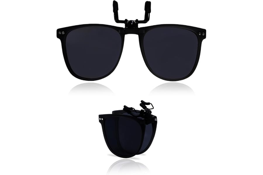 ALLY-MAGIC Kids Clip On Sunglasses Polarised Children Junior Clip-on Sunglasses over Prescription Glasses UV Protection Flip Up Foldable Eyeglasses for Boys Girls Y9ETZDJPJ
