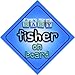 Baby Boy Fisher on board novelty car sign gift / present for new child / newborn baby