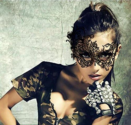 Womens Party Face Eye Mask, Emwel Lace Sexy Venetian Costume Masquerade Carnival Halloween Party Prom Ball Fancy Dress Mask Black