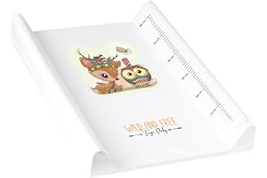 TEGA BABY Matelas plan à langer luxe pour bébé 48 X 70 cm Blanc Biche