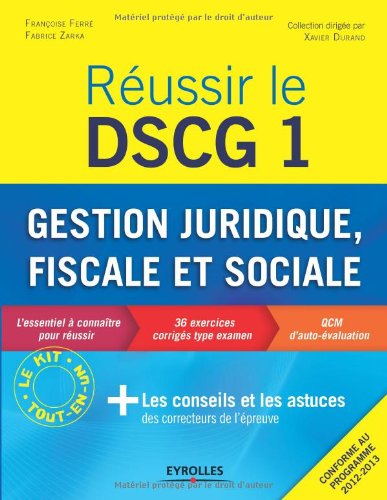 Download Réussir le DSCG 1 : Gestion juridique, fiscale et sociale