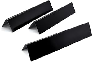 CRIDITPID Barras saborizantes esmaltadas de Porcelana 7635 de 15.3 Pulgadas para Parrillas de Gas Spirit Serie 200, Spirit E210, S210, E220, S220 con pomos de Control Delanteros, Juego de 3 Placas de Calor,