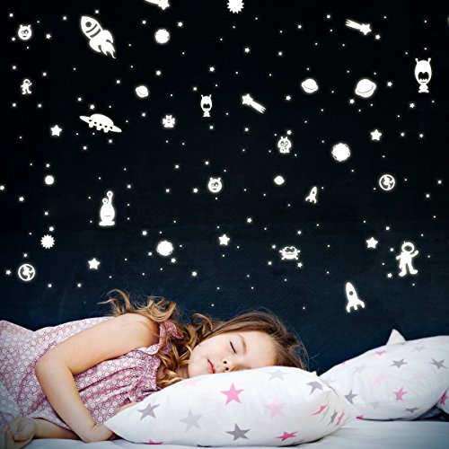 Wandkings „Weltall XL-Set“ Wandsticker / 359 Sticker / Fluoreszierend & im Dunkeln leuchtend - 2