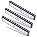 Produktbild Moston 3er Set 10 LED USB Wiederaufladbar Magnetisch Bewegungsmelder Nachtlicht,auto EIN/AUS Schrankbeleuchtung,tragbar schnurlos kleben Irgendwo für Schränke Kleiderschrank(Schwarz Schranklicht)