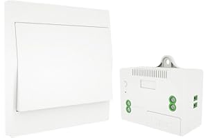 MOES RF433 Interruttore wireless Nessuna batteria Telecomando Interruttore applique da parete Autoalimentato Nessun cablaggio necessario Trasmettitore per pannello a parete (kit a 1 via)