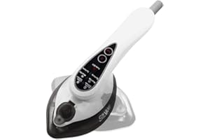 SILVANO Plancha de Vapor | Uso en Vertical | Cabezal Giratorio | Pantalla Digital (Gris)