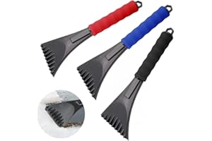 NAUXIU 3 Piezas Coche Raspador de Hielo,Raspador de Hielo Rascador con Antideslizante,Raspador de Hielo Pala de Nieve de Invierno,Utilizado para Raspador de Hielo para Automóviles,Raspador de Hielo