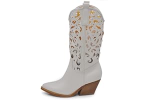 IF Fashion Stivali Stivaletti Texani Cowboy Western Scarpe da Donna Punta Camperos Etnici 629