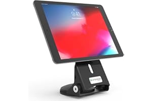 Maclocks Grip & Dock - universal Tablet Halterung [Abnehmbare Handschlaufe | Diebstahlgeschützt | Abschließbar | Doppelseitiges Klebeband | 360 Grad drehbar] - 189BGRPLCK