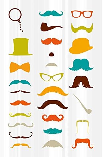Maildor 17.5 x 9 x 0.1 cm Plastic Cooky Moustache Stickers
