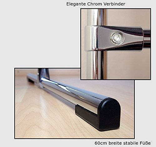 150x180x60 PROFI KLEIDERSTÄNDER HÄNGEREGAL KLEIDERSTANGE GARDEROBE FREISTEHEND - 3