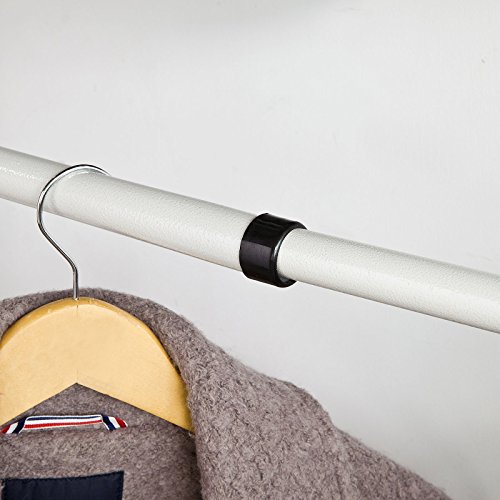 SoBuy® Teleskop Garderoben System mit 2 Stangen, Kleideraufbewahrungssystem, Regalsystem, FRG109 - 5