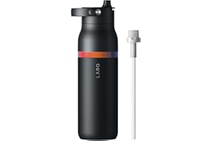 LARQ Botella Swig Top 1 Litro – Térmica, Acero Inoxidable 18/8, Asa Desmontable, Boquilla Ancha, Ideal para Deporte, Gimnasio y Oficina, Obsidian Black