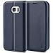 Produktbild BEZ® Hülle für Samsung Galaxy S7 Handyhülle, Tasche Kompatibel für Samsung Galaxy S7 Hülle Tasche, Case Schutzhüllen aus Klappetui mit Kreditkartenhaltern, Ständer, Magnetverschluss - Marine