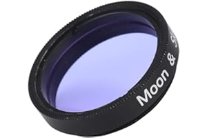 POMYA 1.25 inch Moon Filter,Aluminum Alloy Sky Glow & Moon Filter Optical Glass for Telescope Eyepiece Cuts Light Pollution