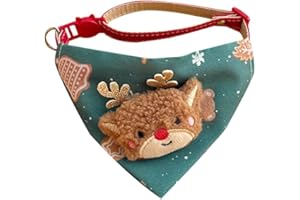 DONGKER Bandane per Cani di Natale, Sciarpa per Cani Natalizie Regolabile da 23 a 40 cm con Fibbia Regolabili, Collare Triangolare per 3-15 kg Cane e Gatti per Natalizi Invernale